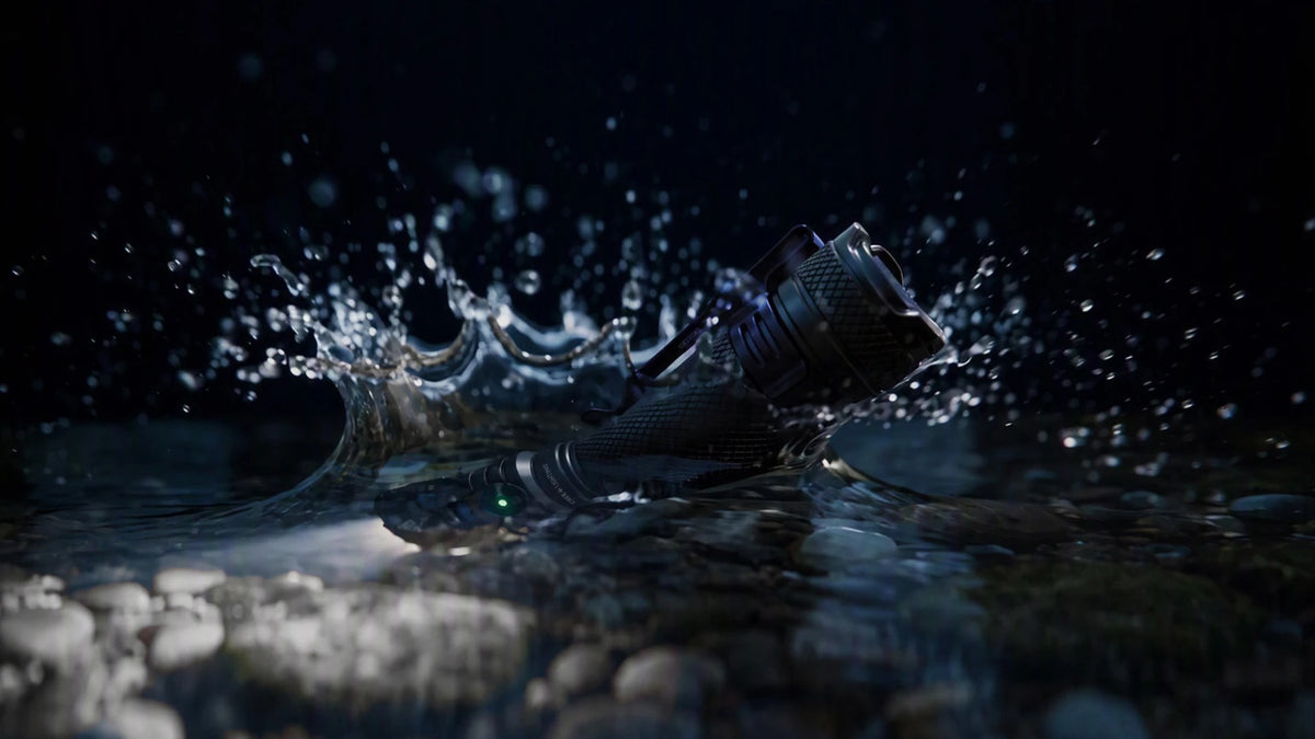 Cree Lighting X Series flashlights on a dark background